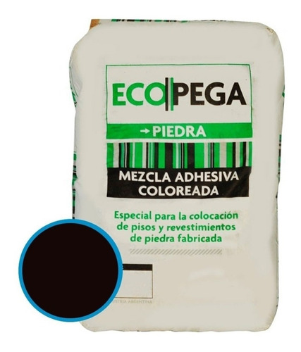 Ecopega Negro P/ Revestimiento Cementicio Ecostone Bolsa 30k