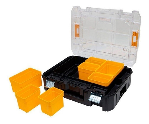 Imagem 3 de 4 de Caixa de ferramentas DeWalt DWST17805 de plástico 12.948in x 17.16in x 5.65in preta e amarela