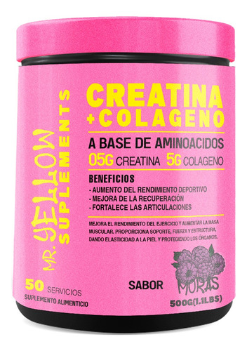 Black Creatina + Colgeno 1kg 100 Servs Moras