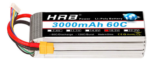 Bateria Lipo 18.5v 3000mah 60c 5s Xt60 Plug Hrb