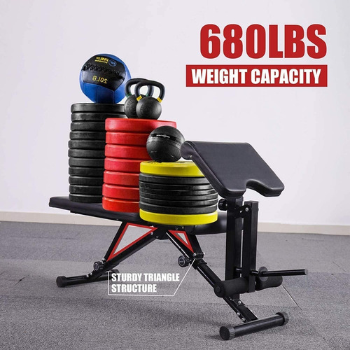 Banco Ajustable Entrenamiento Casa Pesas Gym Inclinado Fitne
