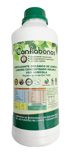 Fertilizante Humus De Lombriz Liquido 1 Litro Orgánico