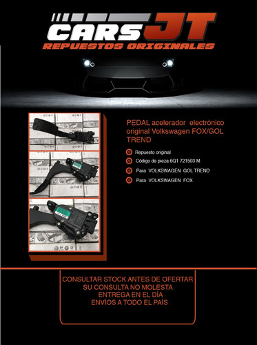 Pedal De Acelerador Electrónico Original Vw Fox/ Gol Trend