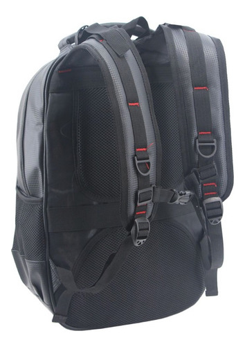 Mochila Urbana Porta Notebook Ejecutiva Business Puerto Usb Color Negro Diseño De La Tela Lisa