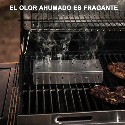 Caja Ahumadora De Acero Inoxidable, 2 Herramientas Para Asar