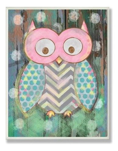 The Kids Room By Stupell Distressed Woodland Owl Rectangle W