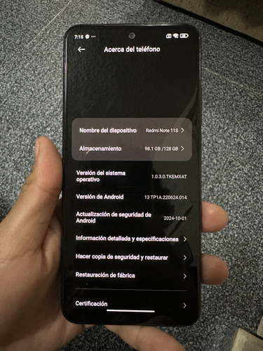 Xiaomi Redmi Note 11s Dual Sim 128 Gb Gris Grafito 6 Gb Ram (Usado)