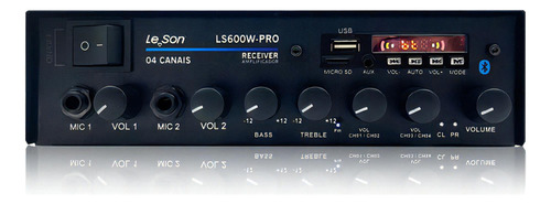 Amplificador Receiver Bluetooth 4ch Le Son Ls600 Pro Class D