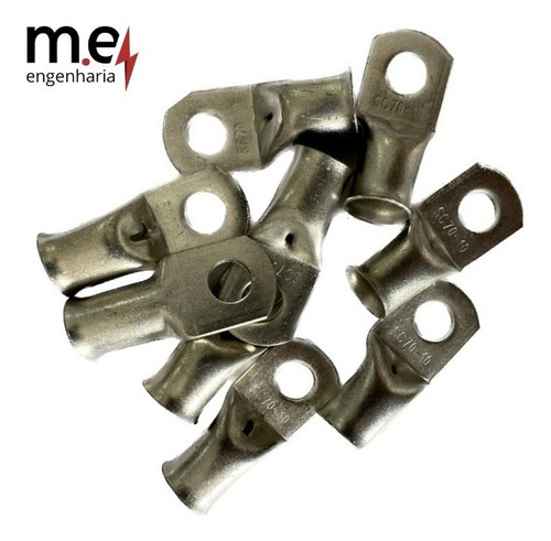 Kit 6 Pçs Terminal Olhal Compressao 70mm - Furo M10