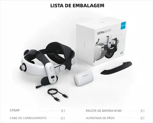 Bobovr S3 Pro Strap Com Bateria 10000mah Para Quest 3 3s