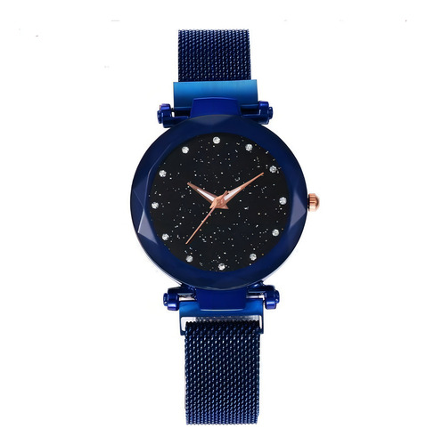 Reloj de pulsera magnético azul Strass Staruniverse