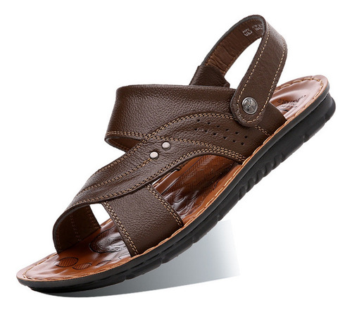 Sandalias De Piel Zapatillas De Playa Para Hombre Verano
