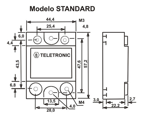Rele Ssr Mosfet Dc/dc Tm10100c 100vdc 100amp 3-32vdc Fv