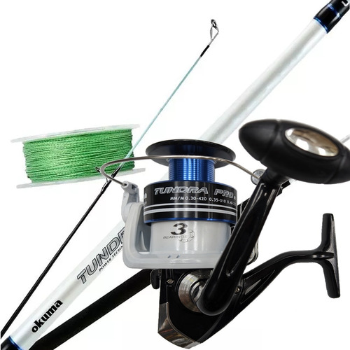 Combo Okuma Tundra Pro Variada Spinning Caña Reel Multi