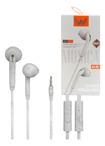 Fone Auricular Com Microfone Altomex At-05 Cor Branco