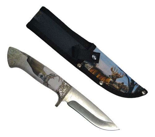 Cuchillo Razor Tactical Supervivencia Venado Con Funda Color Blanco