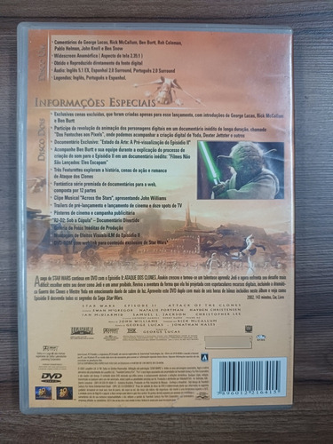 Dvd Duplo Usado Original - Star Wars 2 - Ataque Dos Clones (Usado)