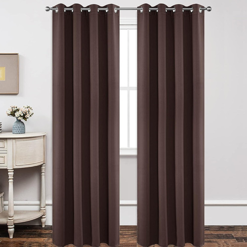 Juego De 2 Cortinas Opacas 120 Aislamiento Térmico