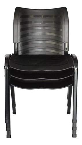 Kit 3 Cadeiras Prisma Iso Fixa Desmontável Empilhavel