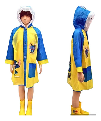 Impermeable Para Niños Y Niñas  De Lilo Y Stitch 