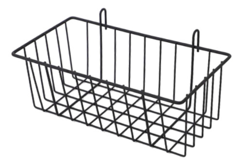 Cesta De Metal Colgante Con Panel De Rejilla De Pared, L
