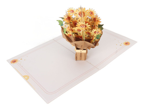 Tarjeta De Felicitación Con Forma De Flor En 3d, Plegable Re