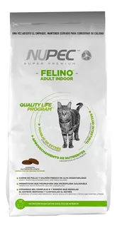 Alimento Nupec Nutrición Científica Consciente Indoor para gato adulto sabor pollo, salmon y arroz en bolsa de 5kg