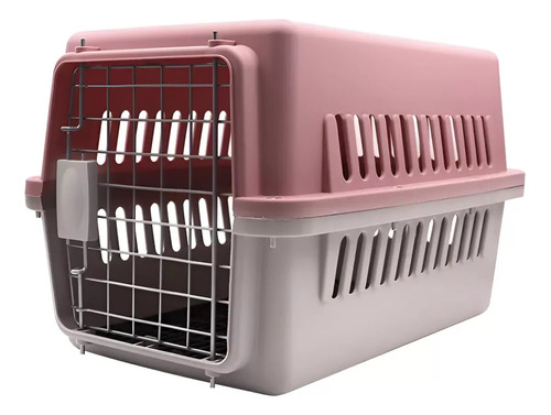 Transportadora animales mascotas gato perro rosa