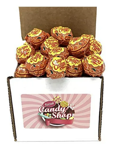 Caja De 40 Chupa Chups De Naranja - De Dulces Secreta
