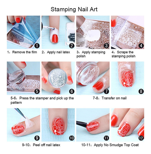 Set De Sellos Para Nail Art