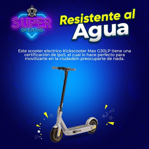 Imagen 5 de 7 de Segway Ninebot Scooter Eléctrico Maxg30lp + Luz Led + Casco!