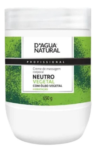 Creme De Massagem Neutro Vegetal 650g Fácil Deslize