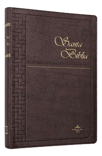 Biblia Reina Valera 1960 Mediana Letra Mediana Vinil Café