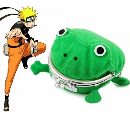 Monedero De Ranita Verde De Peluche! Uzumaki Naruto!! Full