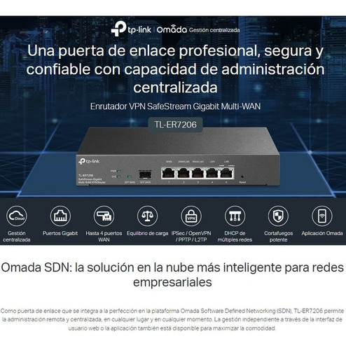 Stock Router Vpn Gigabit Multi-wan Safestream Tp Link Er7206