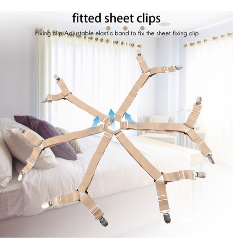 Tirantes Para Sábanas, Banda Elástica Ajustable, Cama Ajusta