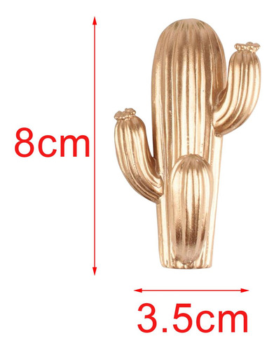 3 Forma De Cactus Colgador De Llaves Bolsas Áurea Recta