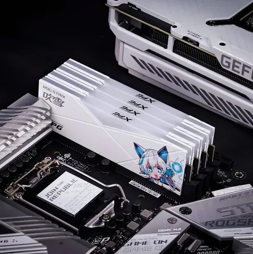 Memória Xpg D50 Rog Strix Branca , 16gb (2x8gb) 3600mhz Rgb