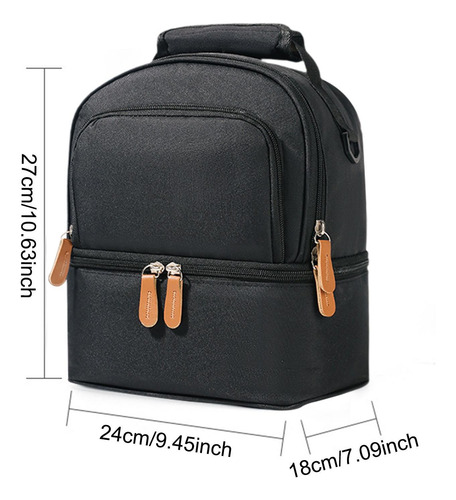 Bolsa Térmica Isolada Para , Bolsa De Poliéster À Preto