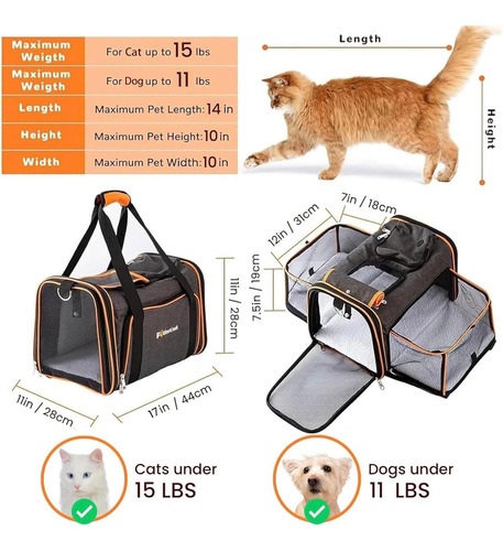 Bolso Expandible Con Chiporro Para Mascotas L Avión - Viajes