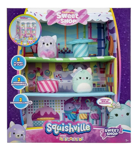 Set Squishville Playset De Peluche Sweet Shop Envio Gratis