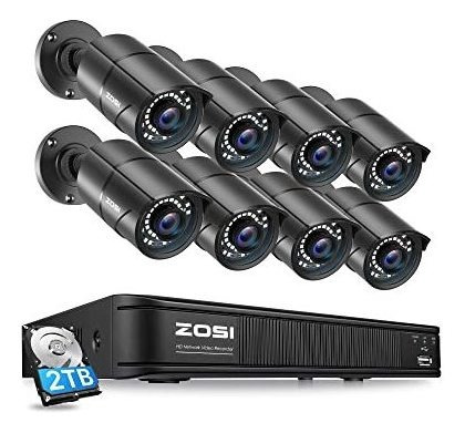 Zosi H.265+ 5mp Poe Home Security Camera System, 8 2js14