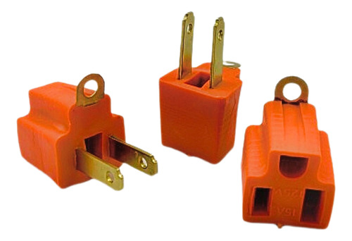 Adaptador 3 A 2 Naranja Troen 6-568 (8pzas)