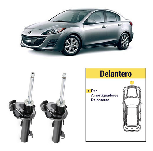 Par Amortiguadores Delanteros Mazda 3 2006/2009