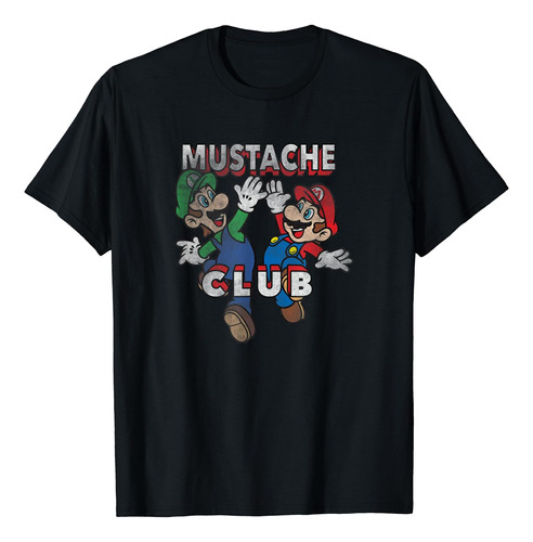 Super Mario Moustache Club Jumping Mario Y Polera
