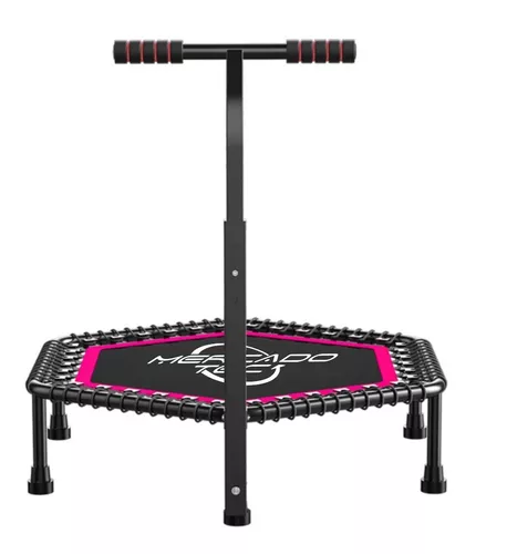 Mini Trampolin Cama Elástica Saltarín Fitness 100 Cm Color Negro