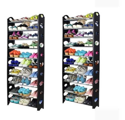 Kit 2 Zapatera Organizador 30 Pares 10 Niveles Rack