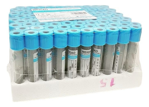 Tubos Prp Citrato De Sodio Al Vacio 3.8% 4.5ml Celeste X 100