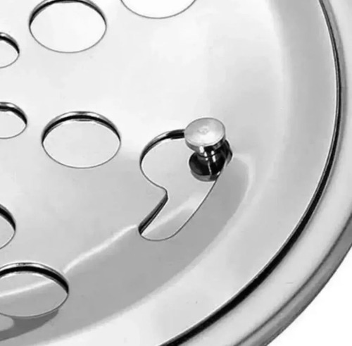 Ralo Grelha Redondo 15x15 Inox Abre E Fecha Com Caixilho