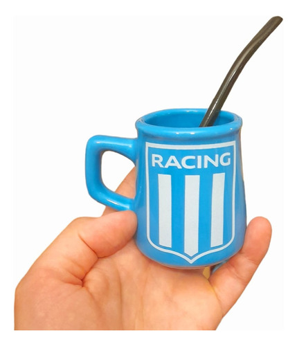 Mate Con Bombilla Racing Club Ceramica